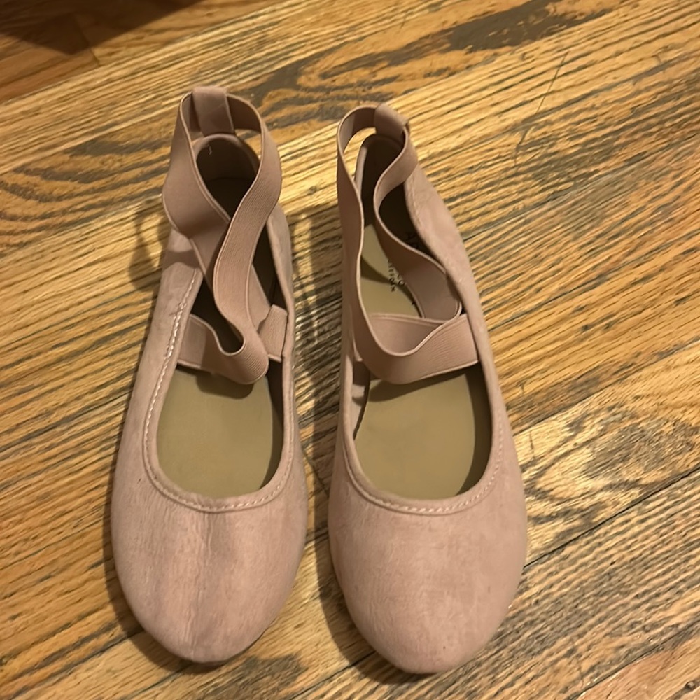 Mauve pink dress flats memory foam